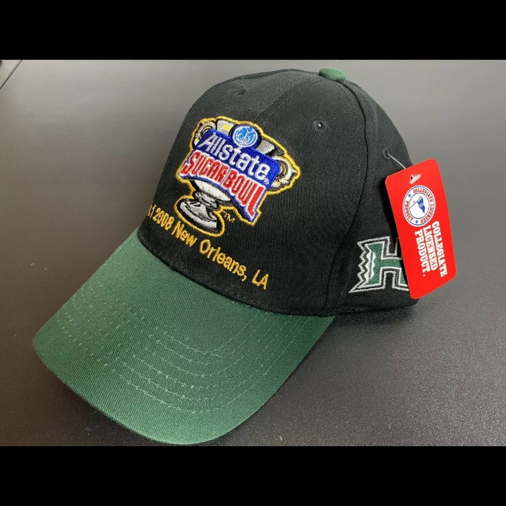 Vintage 2008 Allstate Sugar Bowl Hat - Hawaii vs Georgia “Muzzle Da Dawgs” NEW